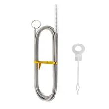 

Refrigerator Cleaning Brush Stainless Steel Dredge Pipe 1.5m Dredge Brush 5.8cm With Anti-overflow Plug Drain Hole Home Cleaning