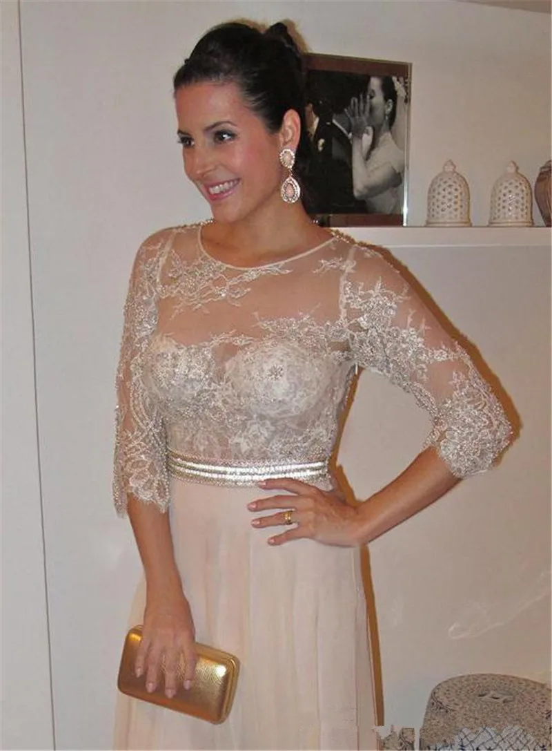 floor-length-beads-pearls-lace-3-4-sleeves (1)