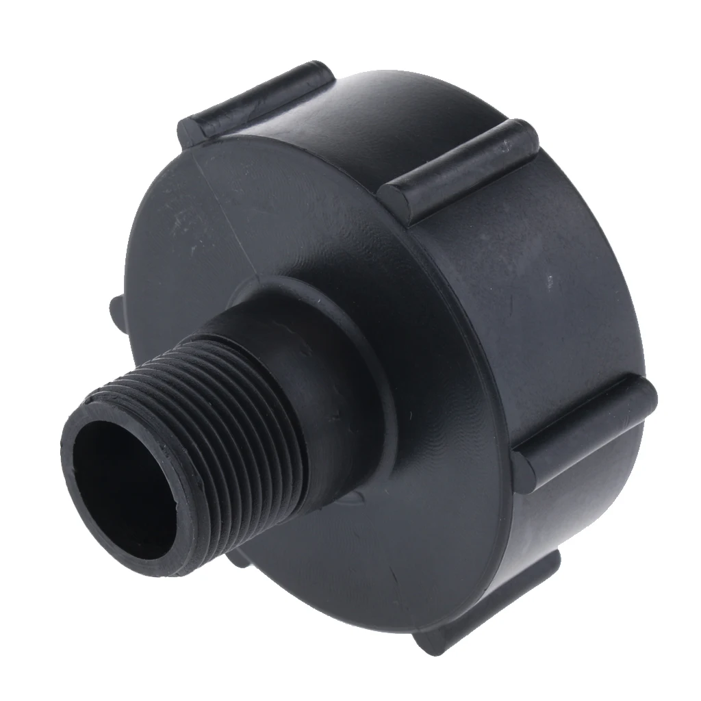 2' IBC Tote Tank Valve Adapter DN50 For 1' S60×6 Coarse S60×6 Coarse Thread Hose Pipe Plastic