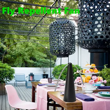 

NEW USB Fly Repellent Fan Enjoy Outdoor Meal Keep Flies Bugs Away From Your Food Mosquito Trap Insect Killer Pest Reject