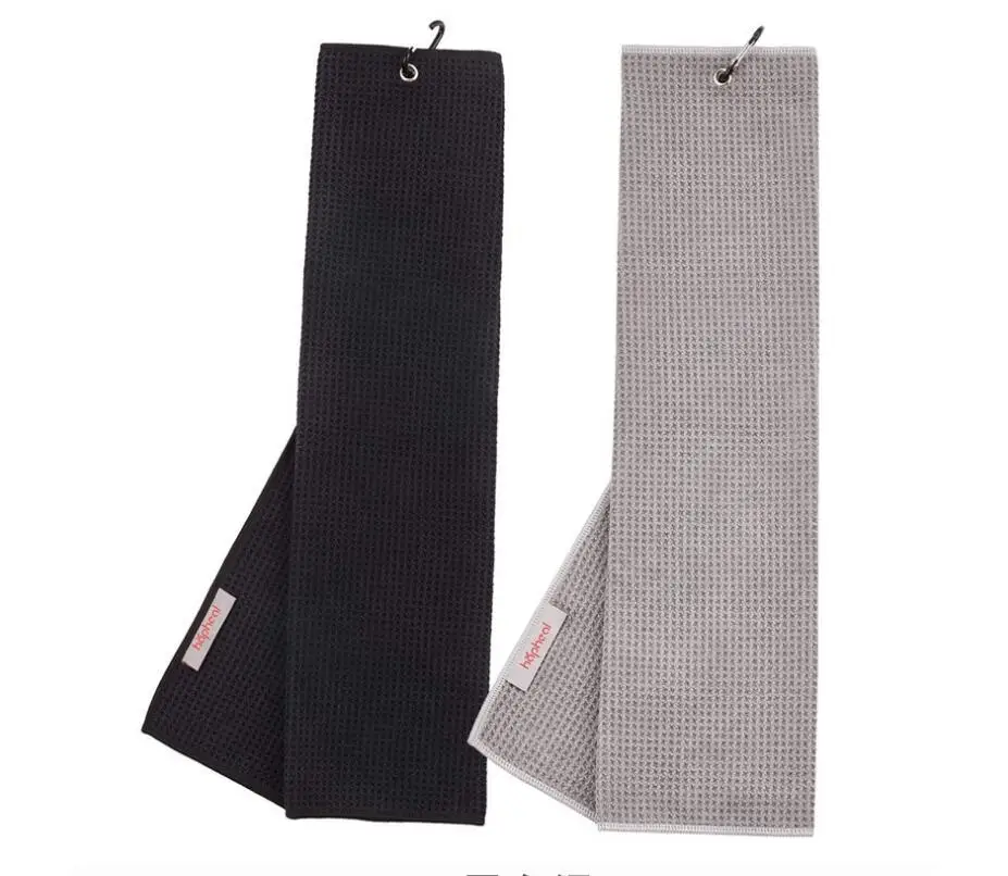 

Free shipping 300pcs Microfiber Golf Towel 40x60cm With Hook Cleans Clubs Balls Hands Golf Towel 16" X 20"