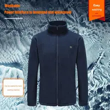 Теплая куртка с подогревом размера плюс, умное USB электрическое Отопление для мужчин и женщин, свободное электрическое Отопление для катания на лыжах, рыбалки, новинка