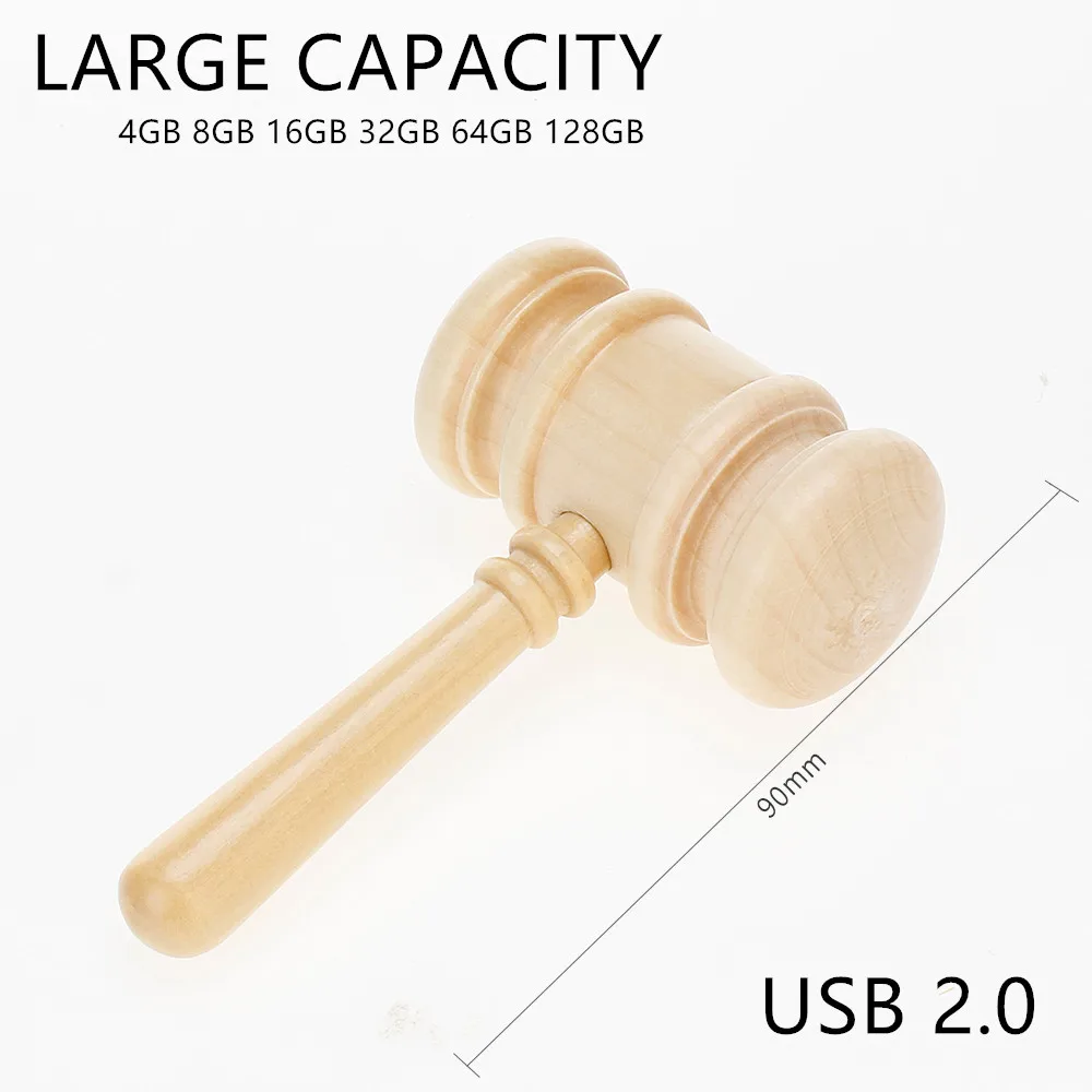 Флешка, Usb флеш-накопитель, 8 ГБ, 16 ГБ, деревянный молоток, деревянный дом, подарочная ручка-накопитель, 32 ГБ, 64 ГБ, Usb карта памяти, 128 ГБ, USB диск, 4 Гб