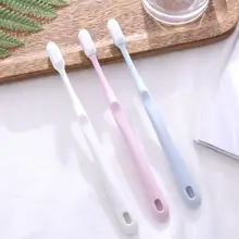 3 шт нано Мягкая зубная щетка керамический цветной Чистый Язык покрытие нано мягкая щетина взрослые зубные щетки белая головка Бытовая зубная щетка