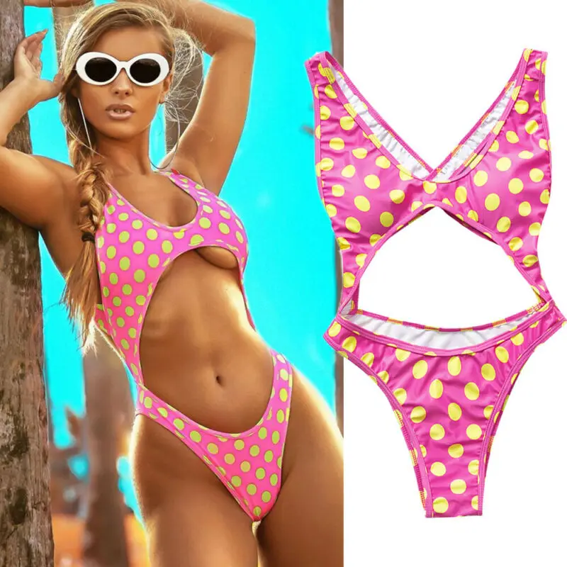 

Women Bikini 2020 Dots Lady Swimsuit Padded Push-up Bra Triangle Swimwear Bathing Suit One-Piece Swimsuit Holiday Party Bikini