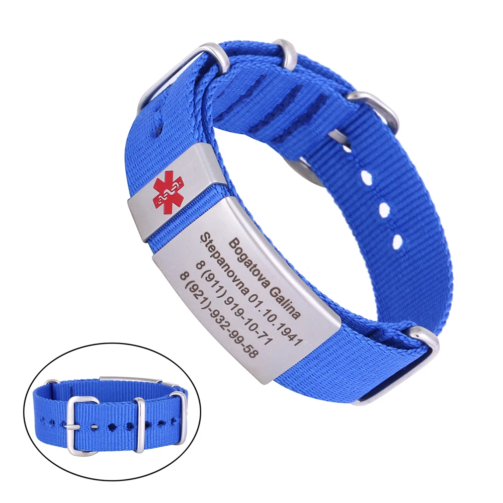 FreeEngravingMedicalAlertBraceletforMenWomenEmergencyMedical