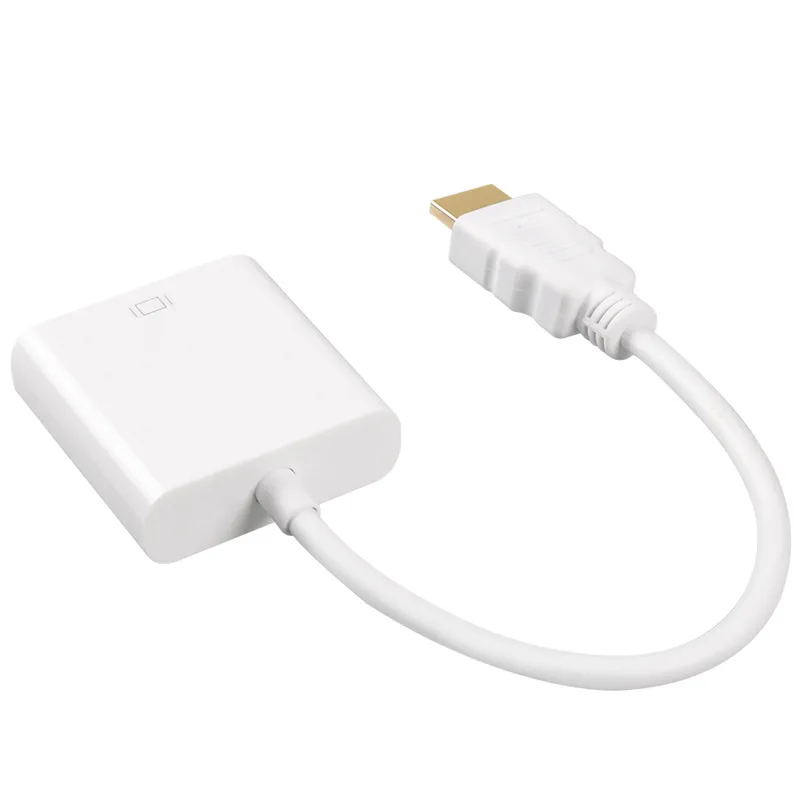 no audio no power HDMI к VGA Кабель-адаптер HDMI VGA Кабель-конвертер Поддержка 1080P с аудио кабелем для HD tv xbox PS3 PS4 ноутбука ТВ коробка - Цвет: no audio no power