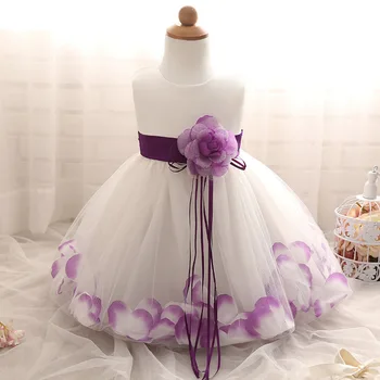 

kids silky organza party dress girl Flower children's clothes soft fluffy Birthday Party dress