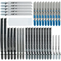 35 pçs jig lâmina de serra jigsaw lâminas conjunto metal madeira sortidas lâminas carpintaria t144d t118a