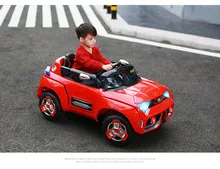 Poussette électrique à quatre roues pour enfants, vélo de sport à double conduite, voiture jouet télécommandée, cadeaux