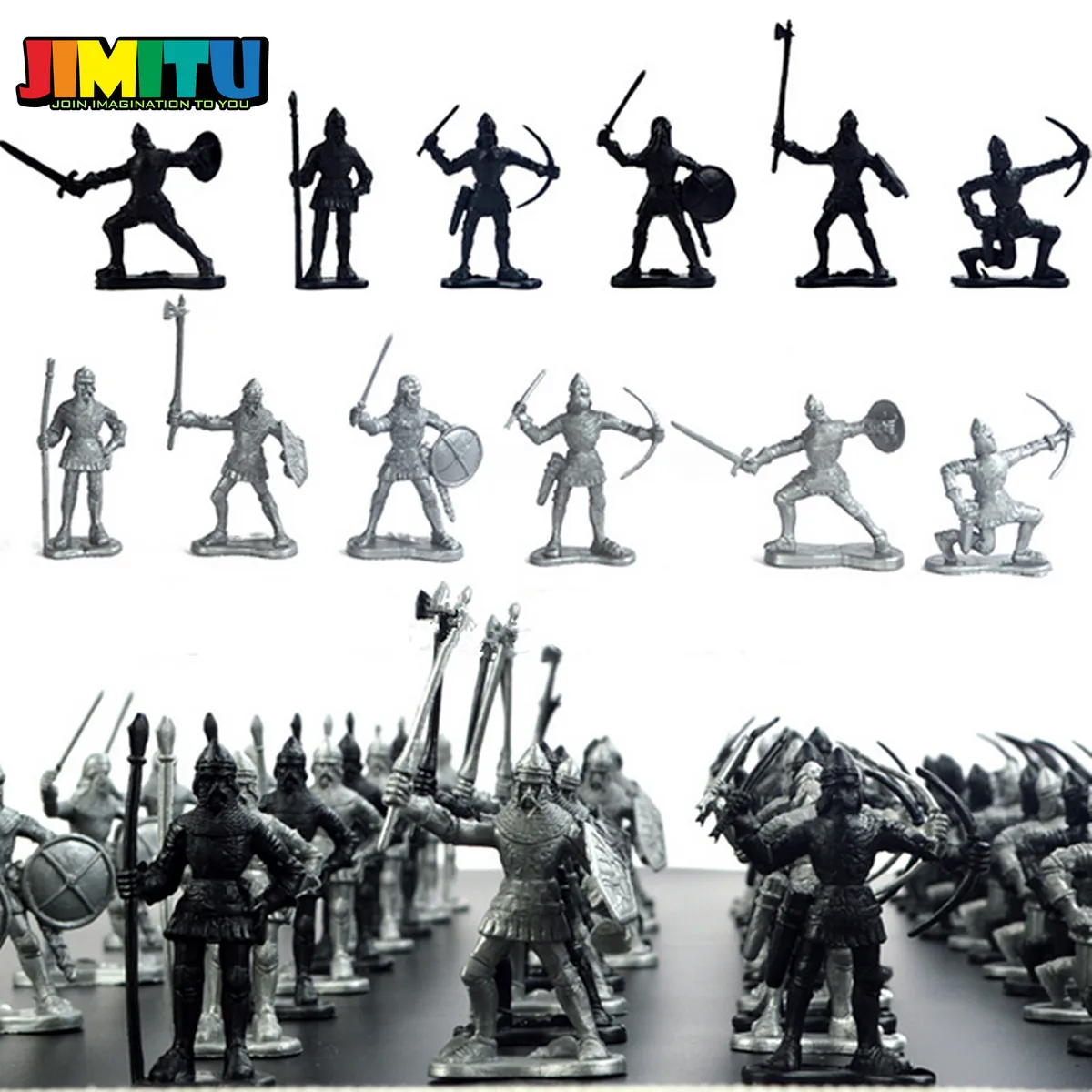 60 шт./компл. Рыцари воина лошадей средневековые солдатики фигурки Playset мини модели игрушки подарок декор для детей и взрослых