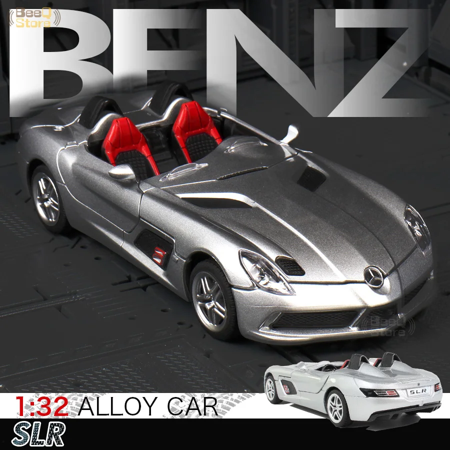 1:32 Benzcar SLR Roadster Литой Сплав модель автомобиля 1/32 сплав гоночный автомобиль Supercar