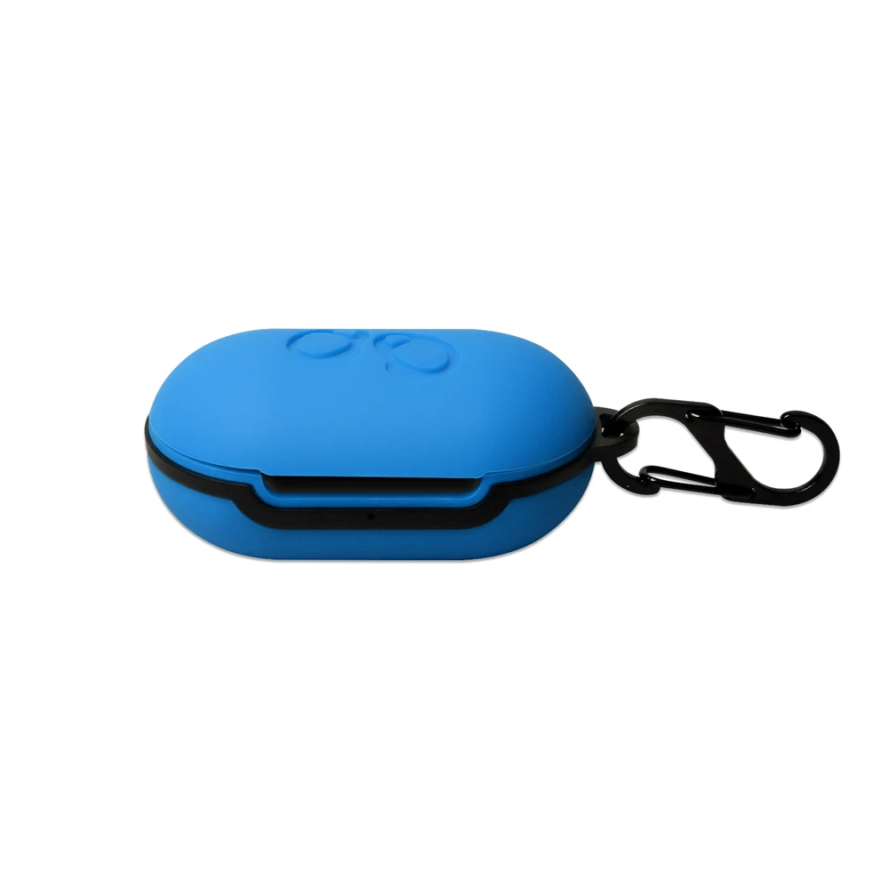 Blue Защитный чехол для samsung Galaxy Buds, флип-открытый силиконовый чехол, водонепроницаемый противоударный чехол s с карабином - Цвет: Blue