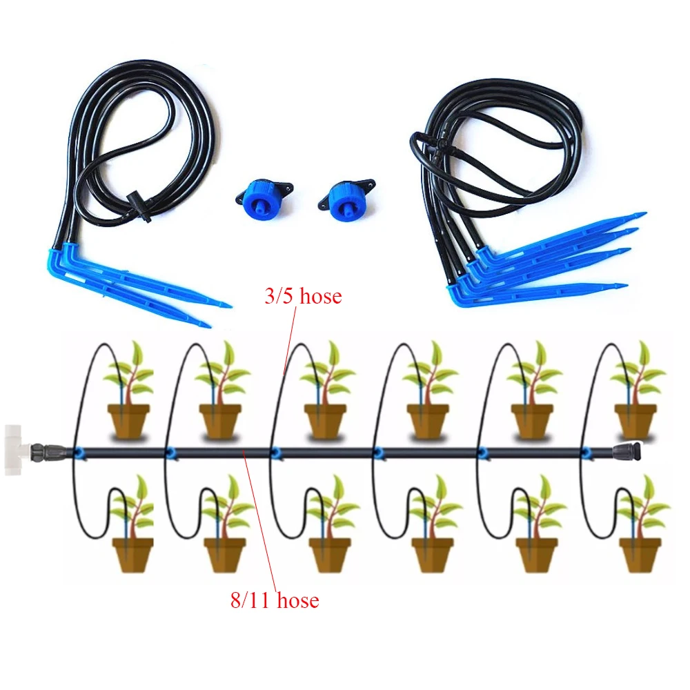 1/8" 1/4" 3/8" Garden Watering Hose  PVC Water Tubing Garden Auto  Drip Irrigation Pipe for Plant Watering and Misting Cooling 5