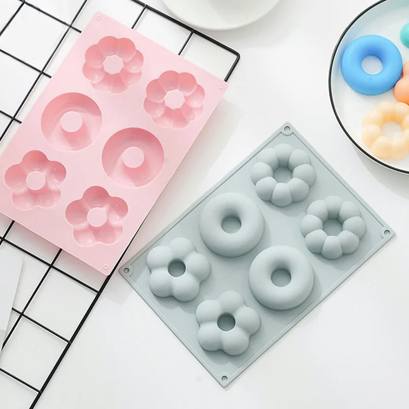 Silicone Pumpkin Donuts Pan Non-stick Doughnut Molds Kitchen Baking Tray for Soap Pudding Puff Cake K1646 K | Дом и сад