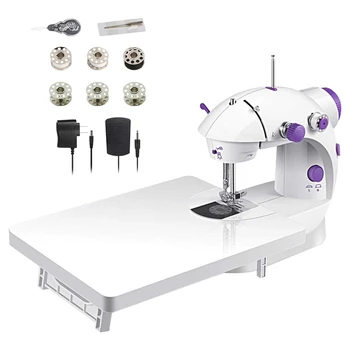 

Promotion! Mini Portable Sewing Machine with Extension Table Sew Needlework Clothes Electrec Sewing Machine Stitch Set