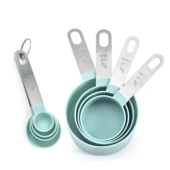 

Baking Measuring Spoons and Cups Set Teaspoon Stainless Steel Handle Scale Measure Spoon for Sweets Powder Kitchen Cake Tools