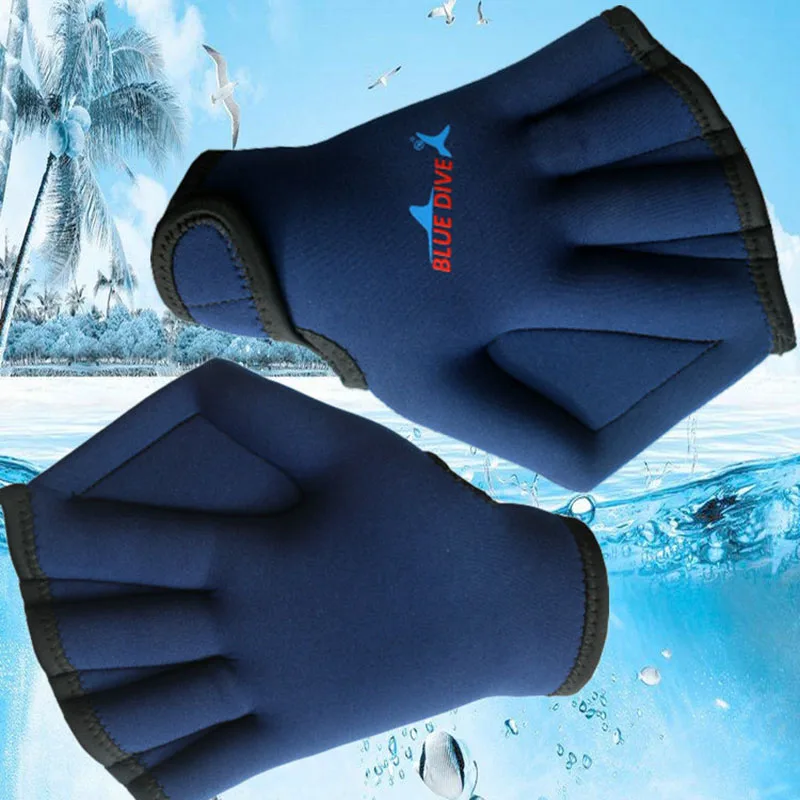 2mm Diving Gloves Swimming Gloves Paddles Neoprene Adults Hand bed