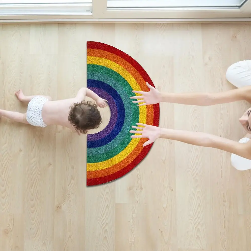 

1pcs Rainbow Doormat Fruit Series Floor Mat Home Carpet Photography Props for Bedroom and Bathroom