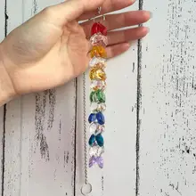 Призма, Ловец Солнца, Висячие кристаллы окна, светильник Ловец, Хрустальная сосулька, Ловец Солнца, летний подарок, чакра хрустальные Восьмиугольные бусины