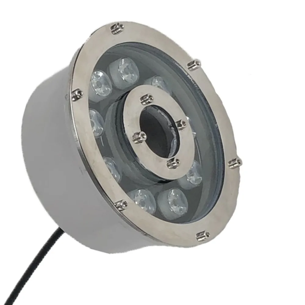 DMX512 модуль управления RGB 9 Вт круглый подводный светодиодный светильник DC 24 В водонепроницаемый IP68 CE RoHS наружные лампы для пруда фонтан лампа