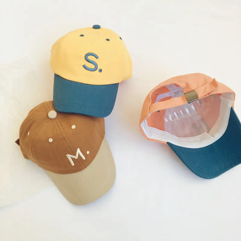 Embroidered Letter Toddler Baby Baseball Caps For Boys Girls Spring Summer Outdoor Sun Hats Adjustable Kids Visors Unisex Bonnet winter baseball cap