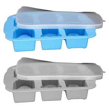 

6 Grid Halloween 3D Tombstone Ice Cube Tray Mold Silicone with Lid Baking Tools Y5GA