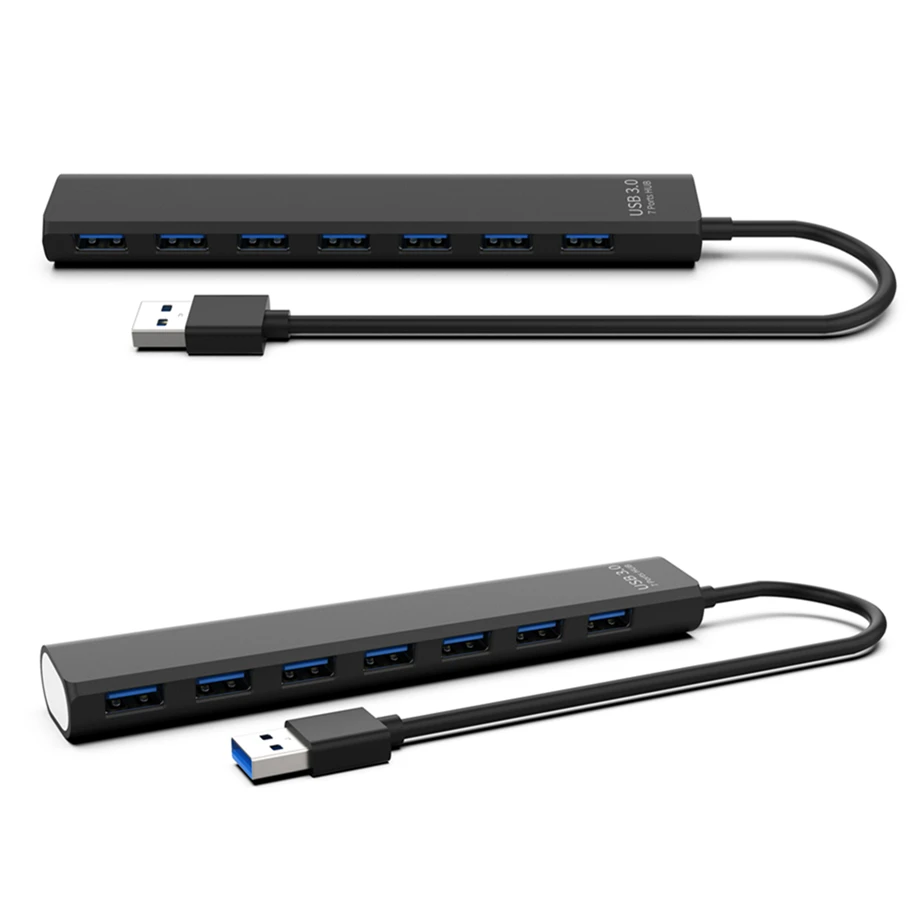 Extensão de 7 Usb para pc com Adaptador de Alimentação Usb3.0 e Interruptores. Pzzpss-hub Hub. Portas 3.0 6 High Quality Computador e Escritório