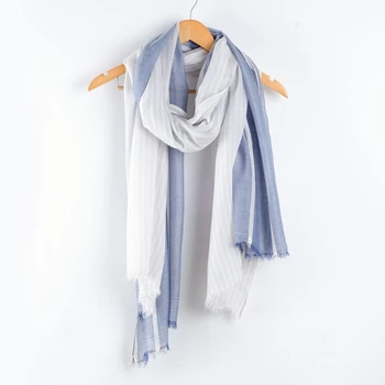 

Designer 2020 Striped Scarf Women Scarves Shawls And Wraps Pashmina Muslim Chiffon Hijab Foulard Femme Beach Stoles Bandana