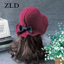 ZLD овечья шерсть шапка вязаная Рыбацкая шляпа qiu dong Женская модная остроконечная раковина ведро шляпа шерстяная Рыбацкая шляпа