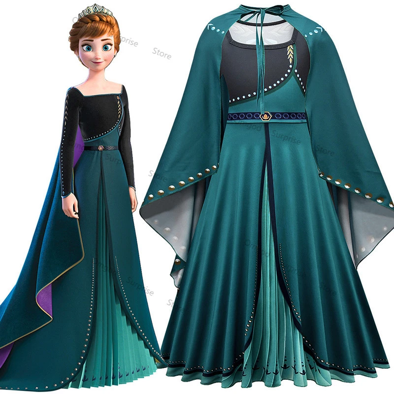 Preludio dinámica comunidad Disfraz de Frozen 2 de Disney para mujer, vestido de princesa Anna y Elsa,  disfraz de Elsa para Halloween, vestido de Elsa para adultos y niñas| | -  AliExpress