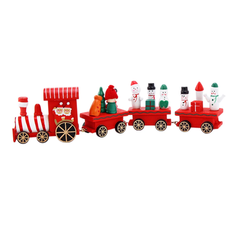 Деревянный Рождественский поезд Окрашенные рождественские детские игрушки подарок орнамент Рождественский кулон украшение домашний декор - Цвет: A1