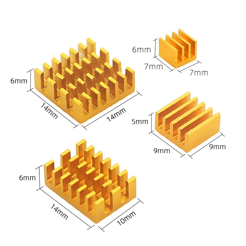 Raspberry Pi 4 Модель B алюминиевый теплоотвод 4 шт. металлический теплоотвод самоприклеивающийся Тип для Raspberry Pi 4