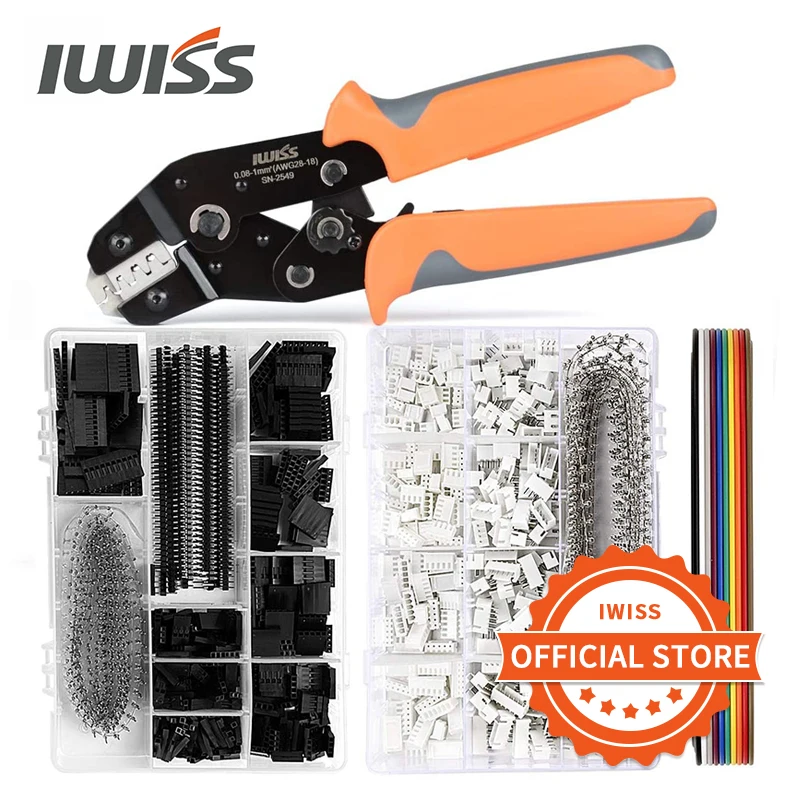 IWISS SN-2549 Ratcheting Crimping Plier Kit 0.08-1.0 mm ² 18-28AWG
