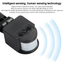 Capteur de mouvement PIR, interrupteur à capteur infrarouge PIR, AC, automatique, pour éclairage extérieur, modèle lumière LED