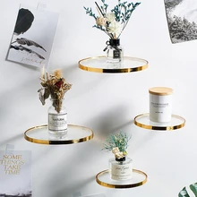 

Glass Ledge Home Decor Shelf For Flowers Wall Shelves Decorative Simple Home Decoration Plant Flower Pot Rack Wall Shelf Crafts