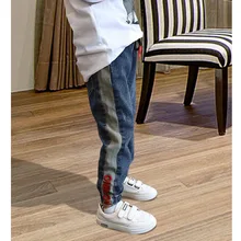 Весенне-осенние джинсы брюки для детей от 4-5 Big Boy 6-летнего, из вельвета, для мальчика 7 8 брюки для детей младшего возраста студента 9 Повседневное 13 Брюки