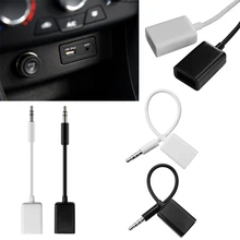 1Pcs 2019 แบบพกพาใหม่คุณภาพสูงแบบพกพาปลั๊กแจ็ค 3.5 มม.เสียง AUX อะแดปเตอร์สายเคเบิล USB 2.0 สำหรับรถ MP3/4 ของ...(China)