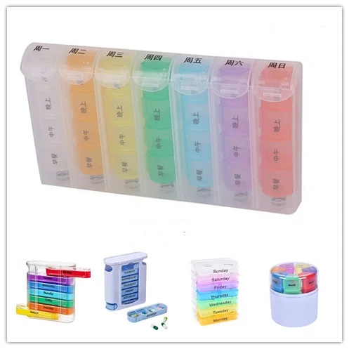 28 Slots 7 Day Weekly Pill Box Like Pullout Drawers Organizer Medicine Storage Sorter Box Case Portable