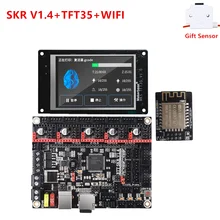 Skr v1.4 arm 32 bit cpu cartão de controle bigtreetech btt skr 1.4 placa-mãe tft35 touch screen 3d impressora ender 3 kits de atualização