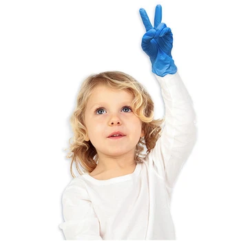 

20PCS Kids Disposable Gloves Nitrile Gloves for 4-12 Years Latex Protective Children Golves XS/S Waterproof Gloves For Students