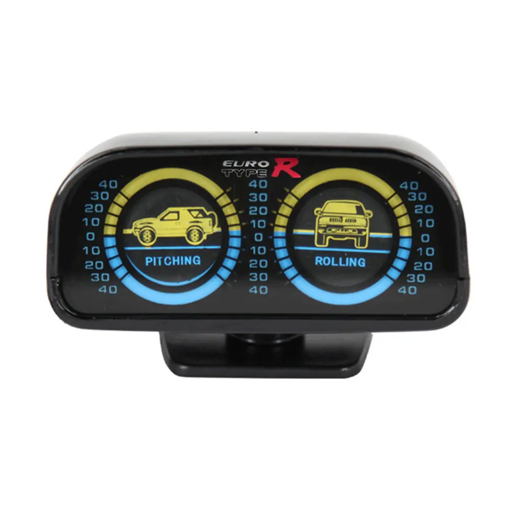 

Car Inclinometer Two Barreled Measure Tool Pitching Backlight Universal Rotated Practical Angle Shockproof Accessories Balance