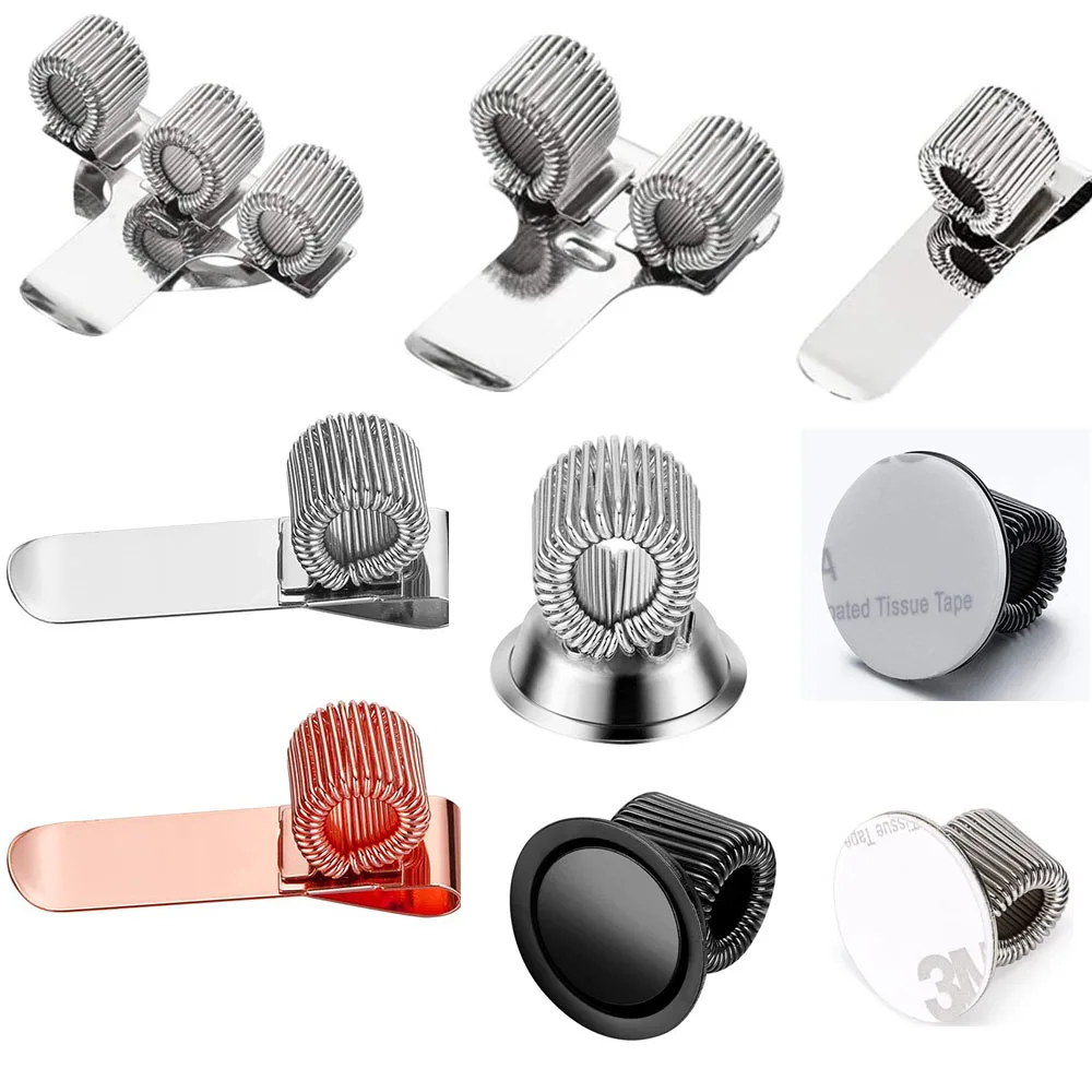 Stainless Pen Holder Clip for Notebook and Clipboard with Spring Fits Almost All Pen Size Use in Home Office Kitchen Car pen accessories