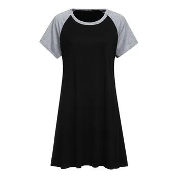 

Women's maternity clothes Dress Short Sleeve Splicing Color Cotton Blends Comfy O-Neck Nursing Breastfeeding Dress Free Shipping