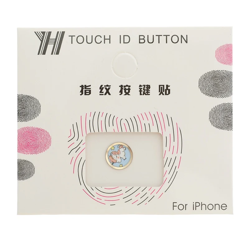 Мультяшная Милая сенсорная кнопка для iPhone 5, 5S, 6, 6 S, 7, 8 Plus, для Ipad air 2, мини-клавиатура с идентификацией отпечатков пальцев