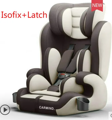 Isofix latch E Горячая Carmind детское автомобильное безопасное сиденье для 9 M-12 лет с Мягкий соединитель ISOFIX и защелкой вперед универсальные автомобильные сиденья - Цвет: Isofix latch E