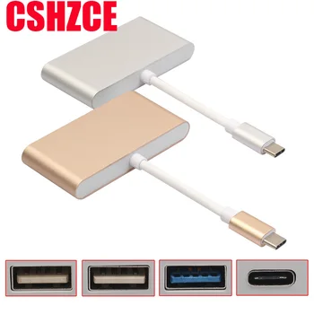 

NEW usb type c 3.0 hub splitter usb-c multi multiple usb port For MacBook Pro Air Dock USBC Type-c HUB Splitter 3 Hab