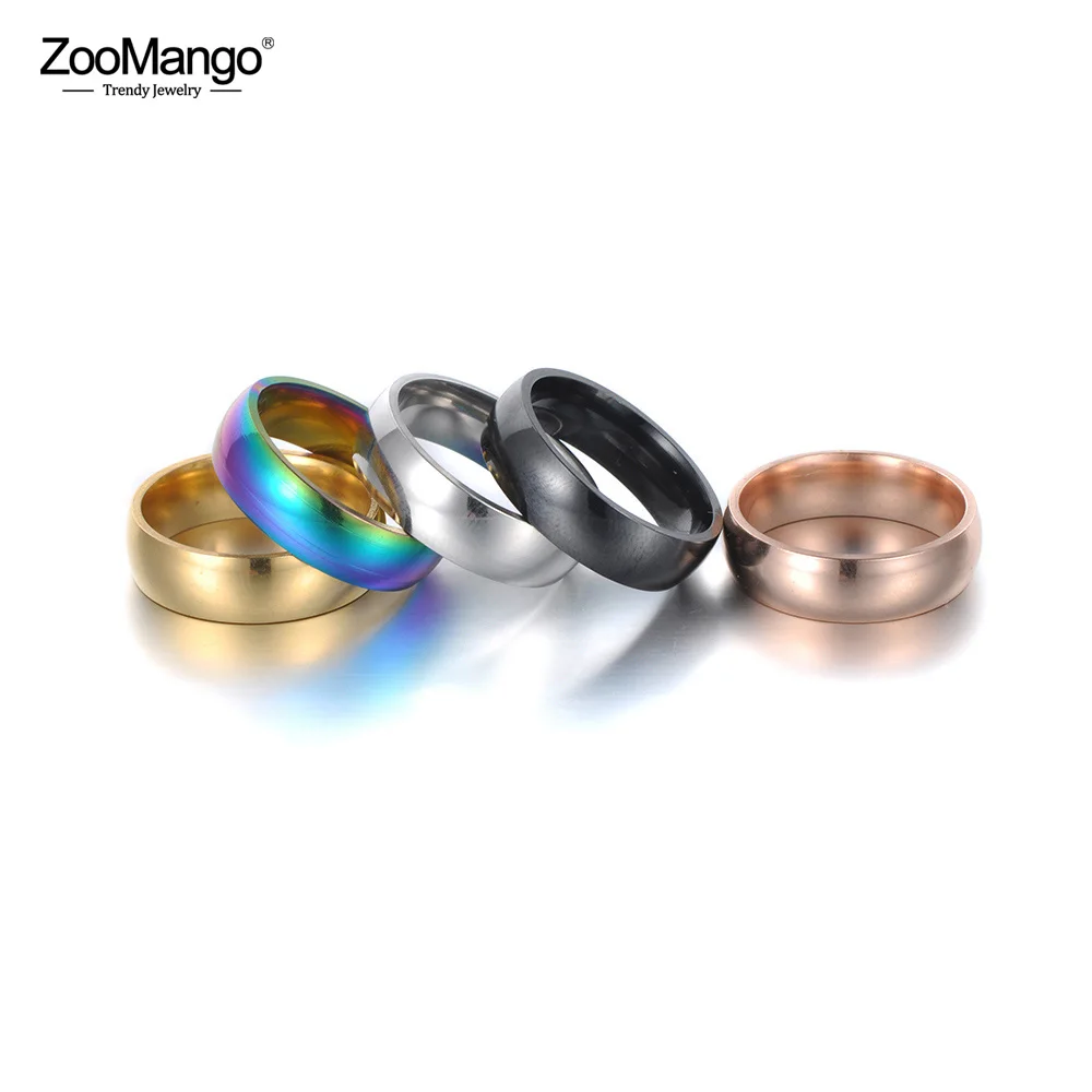 ZooMango трендовые кольца для мужчин и женщин из нержавеющей стали минималистичный