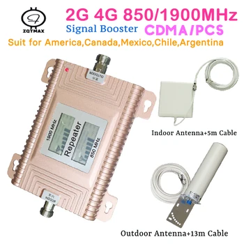 

ZQTMAX umts lte mobile signal amplifier 2g gsm signal booster 3g 4g repeater with indoor outdoor antenna full sets for home