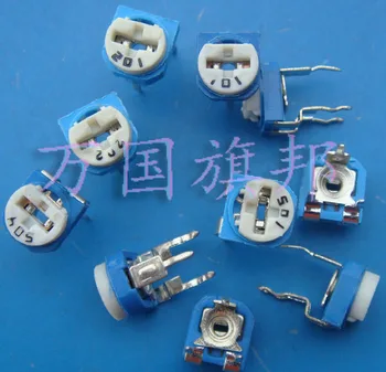 

Free shipping.Electronic components package of 100 euros ($1 m 13 every 5 65 blue and white variable resistance package